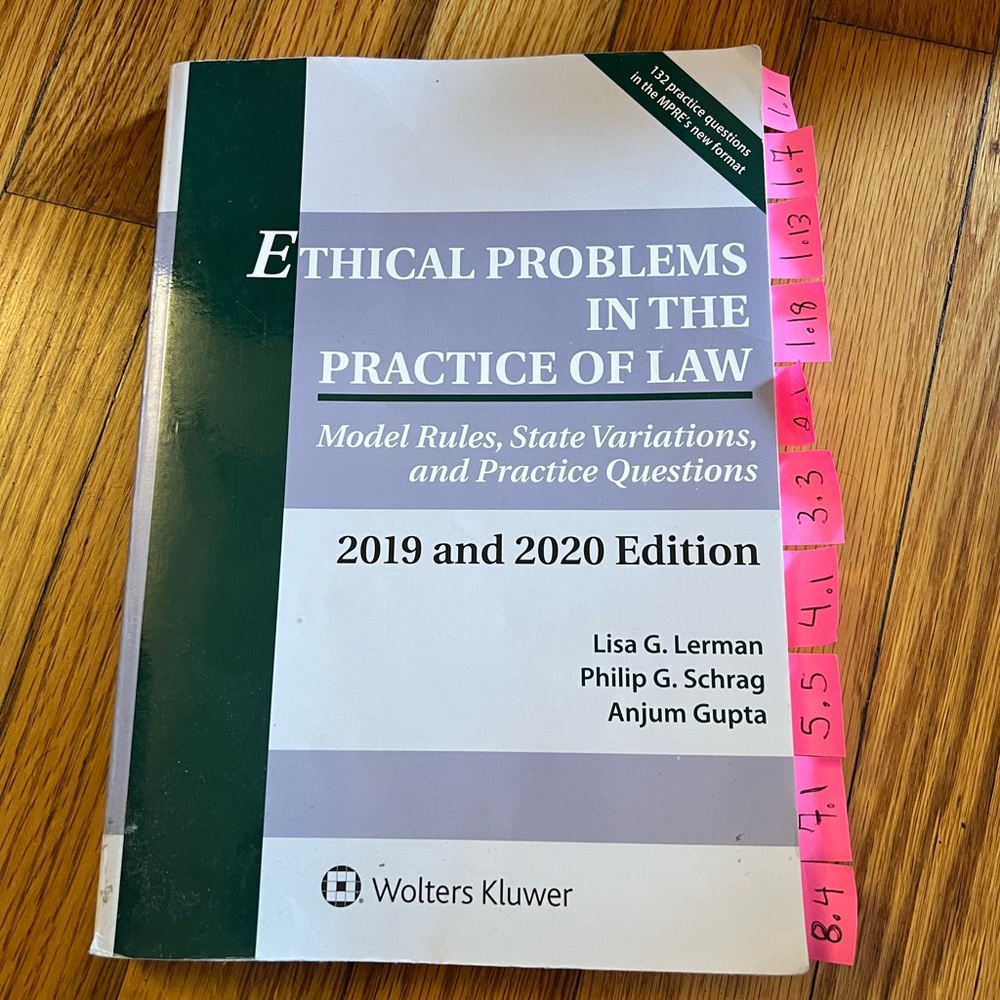 Law School ethics Book